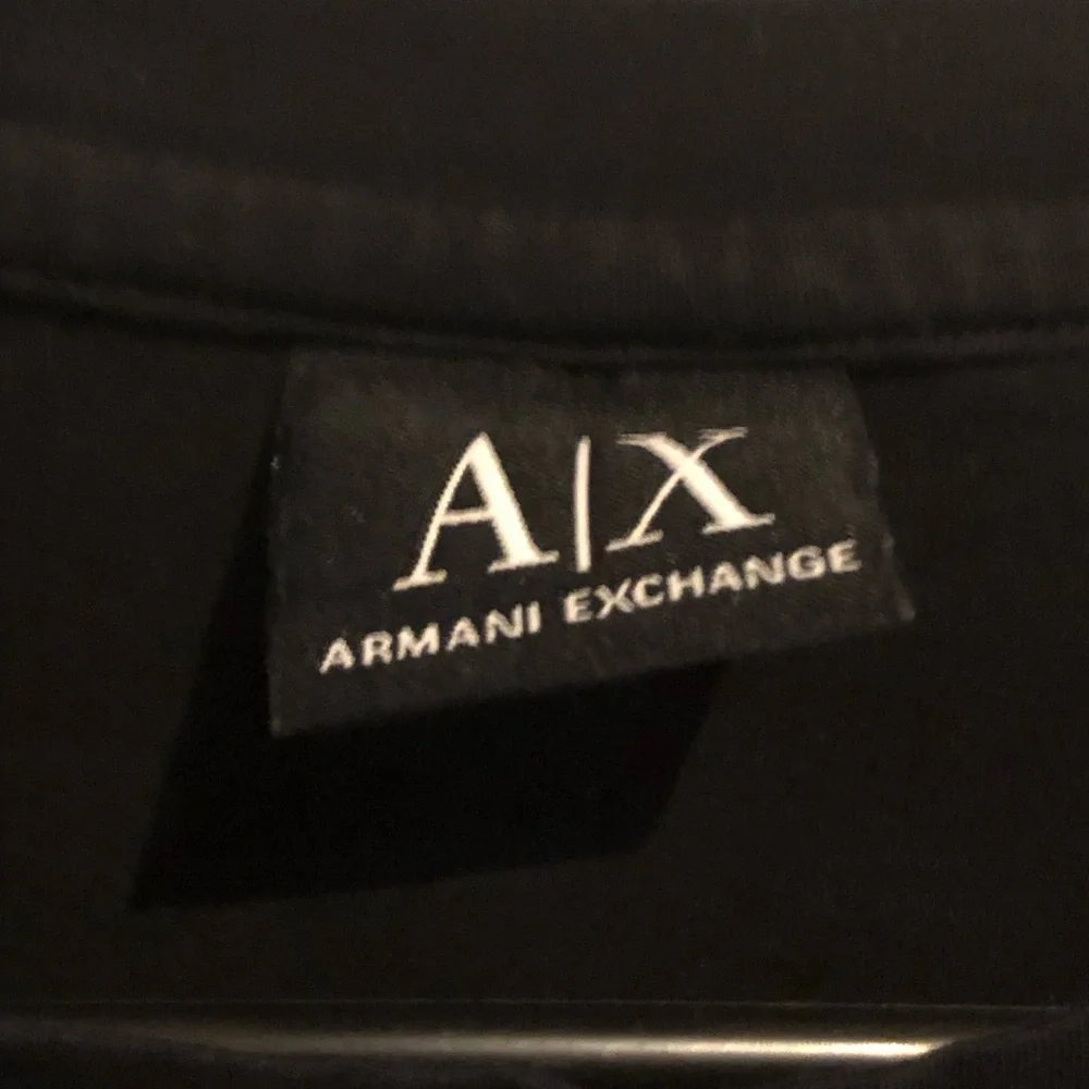 Armani Exchange men's Cotton T shirt Black Yellow Silver Logo size M Authentic - Picture 5 of 9